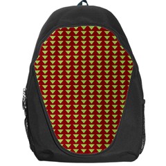 Hawthorn Sharkstooth Triangle Green Red Full Backpack Bag by Mariart