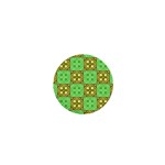 Clipart Aztec Green Yellow 1  Mini Buttons Front