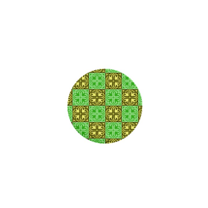 Clipart Aztec Green Yellow 1  Mini Buttons