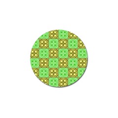 Clipart Aztec Green Yellow Golf Ball Marker by Mariart