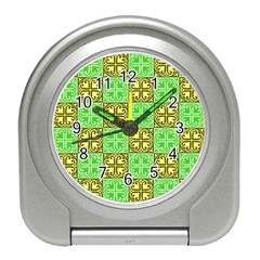 Clipart Aztec Green Yellow Travel Alarm Clocks