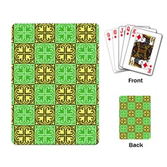 Clipart Aztec Green Yellow Playing Card by Mariart