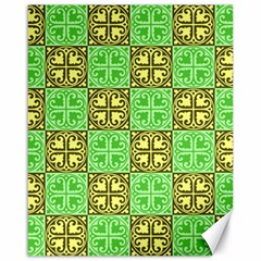 Clipart Aztec Green Yellow Canvas 16  X 20   by Mariart