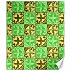 Clipart Aztec Green Yellow Canvas 20  X 24  