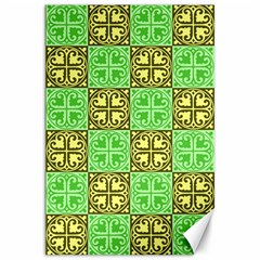 Clipart Aztec Green Yellow Canvas 20  X 30   by Mariart