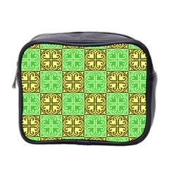 Clipart Aztec Green Yellow Mini Toiletries Bag 2-side by Mariart