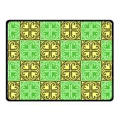 Clipart Aztec Green Yellow Fleece Blanket (small) by Mariart