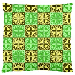 Clipart Aztec Green Yellow Large Cushion Case (one Side) by Mariart