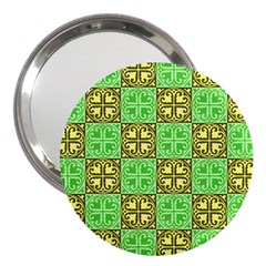 Clipart Aztec Green Yellow 3  Handbag Mirrors by Mariart