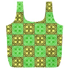 Clipart Aztec Green Yellow Full Print Recycle Bags (l)  by Mariart