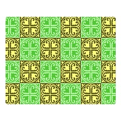 Clipart Aztec Green Yellow Double Sided Flano Blanket (large)  by Mariart