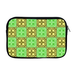 Clipart Aztec Green Yellow Apple Macbook Pro 17  Zipper Case by Mariart