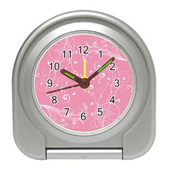 Floral Design Travel Alarm Clocks by ValentinaDesign