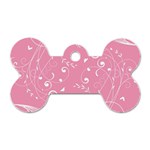 Floral design Dog Tag Bone (Two Sides) Front