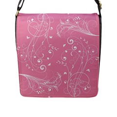 Floral Design Flap Messenger Bag (l)  by ValentinaDesign