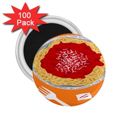 Instant Noodles Mie Sauce Tomato Red Orange Knife Fox Food Pasta 2 25  Magnets (100 Pack)  by Mariart