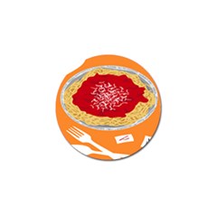 Instant Noodles Mie Sauce Tomato Red Orange Knife Fox Food Pasta Golf Ball Marker by Mariart