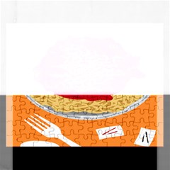 Instant Noodles Mie Sauce Tomato Red Orange Knife Fox Food Pasta Rectangular Jigsaw Puzzl by Mariart