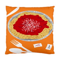 Instant Noodles Mie Sauce Tomato Red Orange Knife Fox Food Pasta Standard Cushion Case (one Side) by Mariart