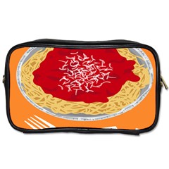 Instant Noodles Mie Sauce Tomato Red Orange Knife Fox Food Pasta Toiletries Bags by Mariart