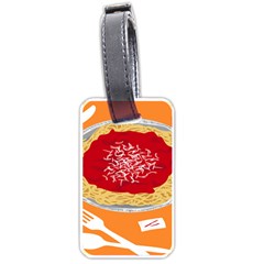 Instant Noodles Mie Sauce Tomato Red Orange Knife Fox Food Pasta Luggage Tags (one Side)  by Mariart