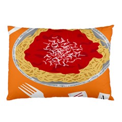 Instant Noodles Mie Sauce Tomato Red Orange Knife Fox Food Pasta Pillow Case (Two Sides)