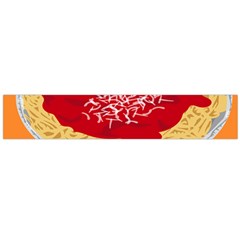 Instant Noodles Mie Sauce Tomato Red Orange Knife Fox Food Pasta Flano Scarf (large) by Mariart