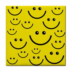 Linus Smileys Face Cute Yellow Tile Coasters by Mariart