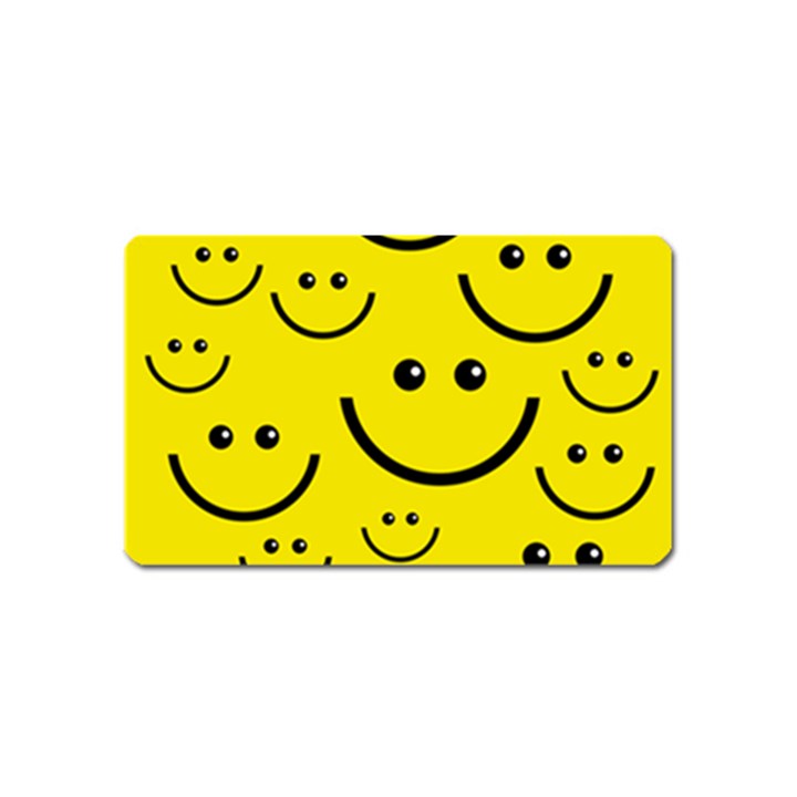 Linus Smileys Face Cute Yellow Magnet (Name Card)