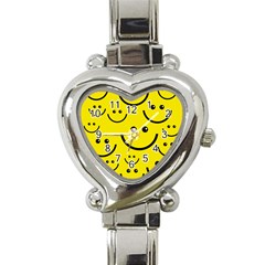 Linus Smileys Face Cute Yellow Heart Italian Charm Watch by Mariart