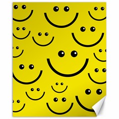 Linus Smileys Face Cute Yellow Canvas 16  X 20   by Mariart