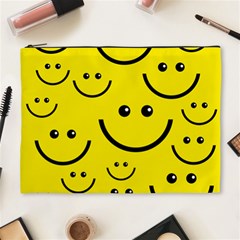 Linus Smileys Face Cute Yellow Cosmetic Bag (xl) by Mariart