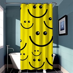 Linus Smileys Face Cute Yellow Shower Curtain 36  X 72  (stall)  by Mariart