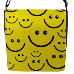 Linus Smileys Face Cute Yellow Flap Messenger Bag (s) by Mariart