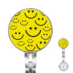 Linus Smileys Face Cute Yellow Stainless Steel Nurses Watch by Mariart