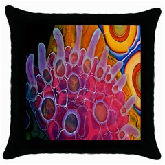 Micro Macro Belle Fisher Nature Stone Throw Pillow Case (black) by Mariart