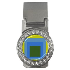 Plaid Green Blue Yellow Money Clips (cz)  by Mariart