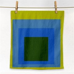 Plaid Green Blue Yellow Face Towel by Mariart