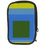 Plaid Green Blue Yellow Compact Camera Cases Front