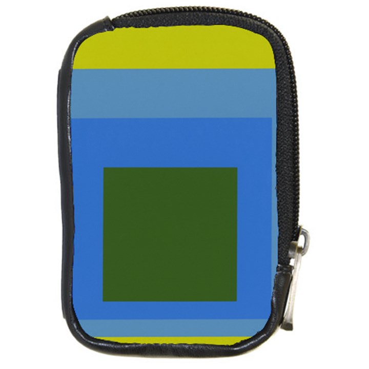 Plaid Green Blue Yellow Compact Camera Cases