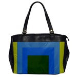 Plaid Green Blue Yellow Office Handbags Front