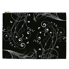 Floral Design Cosmetic Bag (xxl)  by ValentinaDesign