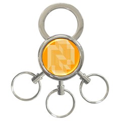 Orange Line Plaid 3-ring Key Chains by Mariart