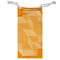 Orange Line Plaid Jewelry Bag by Mariart