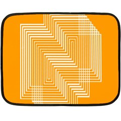 Orange Line Plaid Fleece Blanket (mini) by Mariart