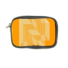 Orange Line Plaid Coin Purse by Mariart