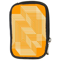 Orange Line Plaid Compact Camera Cases by Mariart