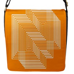 Orange Line Plaid Flap Messenger Bag (s) by Mariart