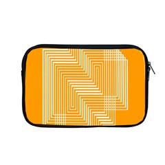 Orange Line Plaid Apple Macbook Pro 13  Zipper Case by Mariart