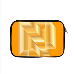 Orange Line Plaid Apple Macbook Pro 15  Zipper Case by Mariart